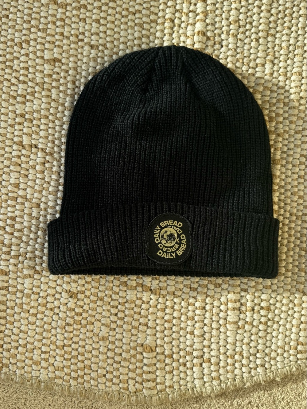 Daily Bread Moonswirl Patch Beanie (Black)